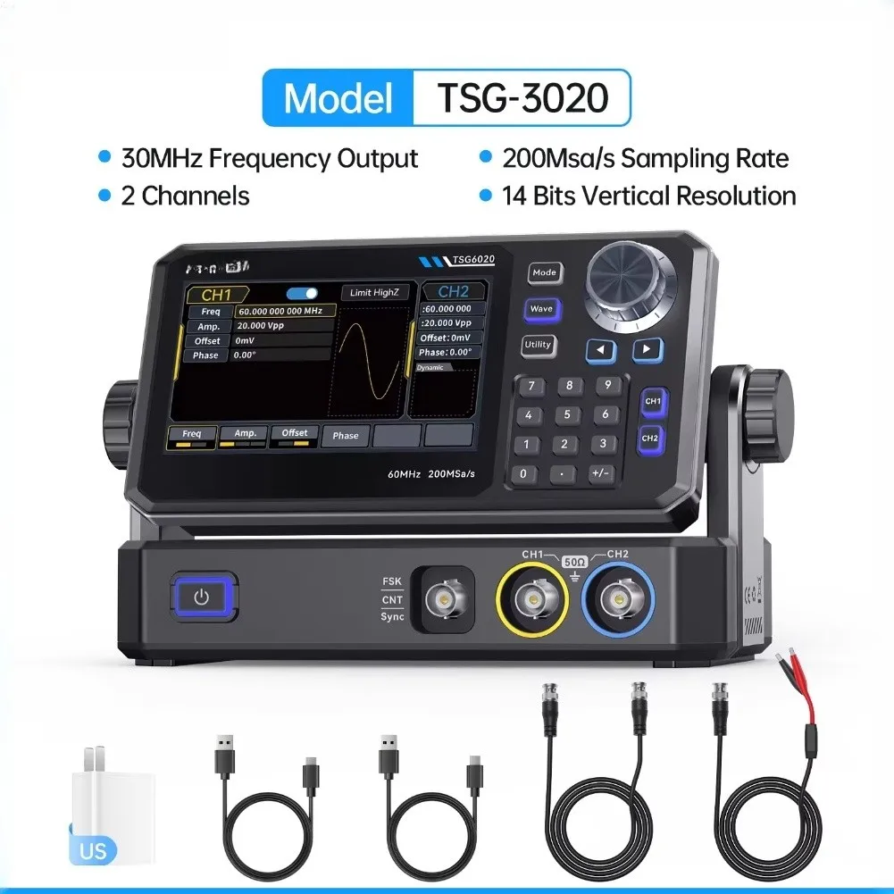 TSG3020 Dual Channel Function  - огляд і ціна Function Arbitrary Waveform Generator